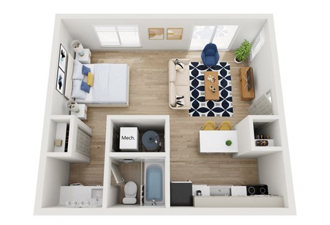 Studio 1 bath at AVIA Lofts on Parkway Apartments, Vancouver, 98662